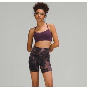 Lululemon Athletica Black and Purple Tie Dye Biker Shorts